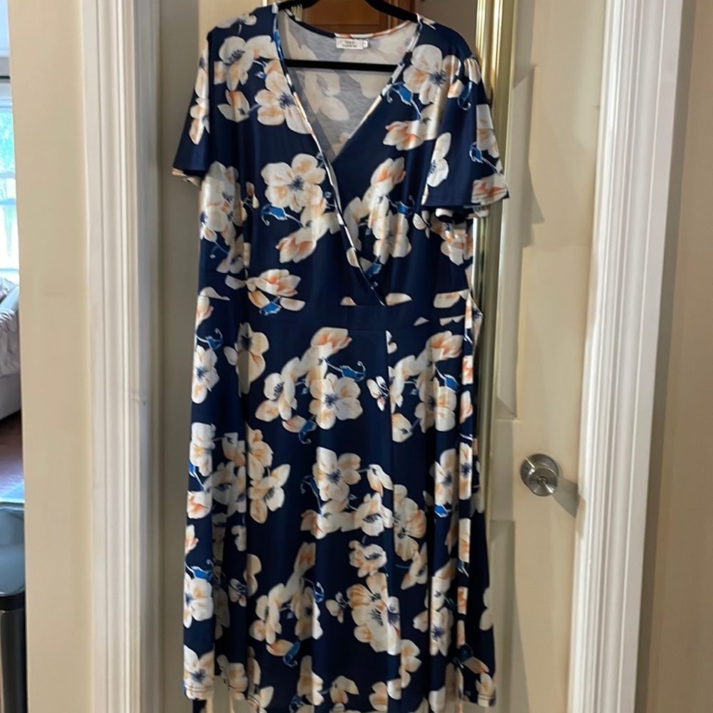 Blue floral dress